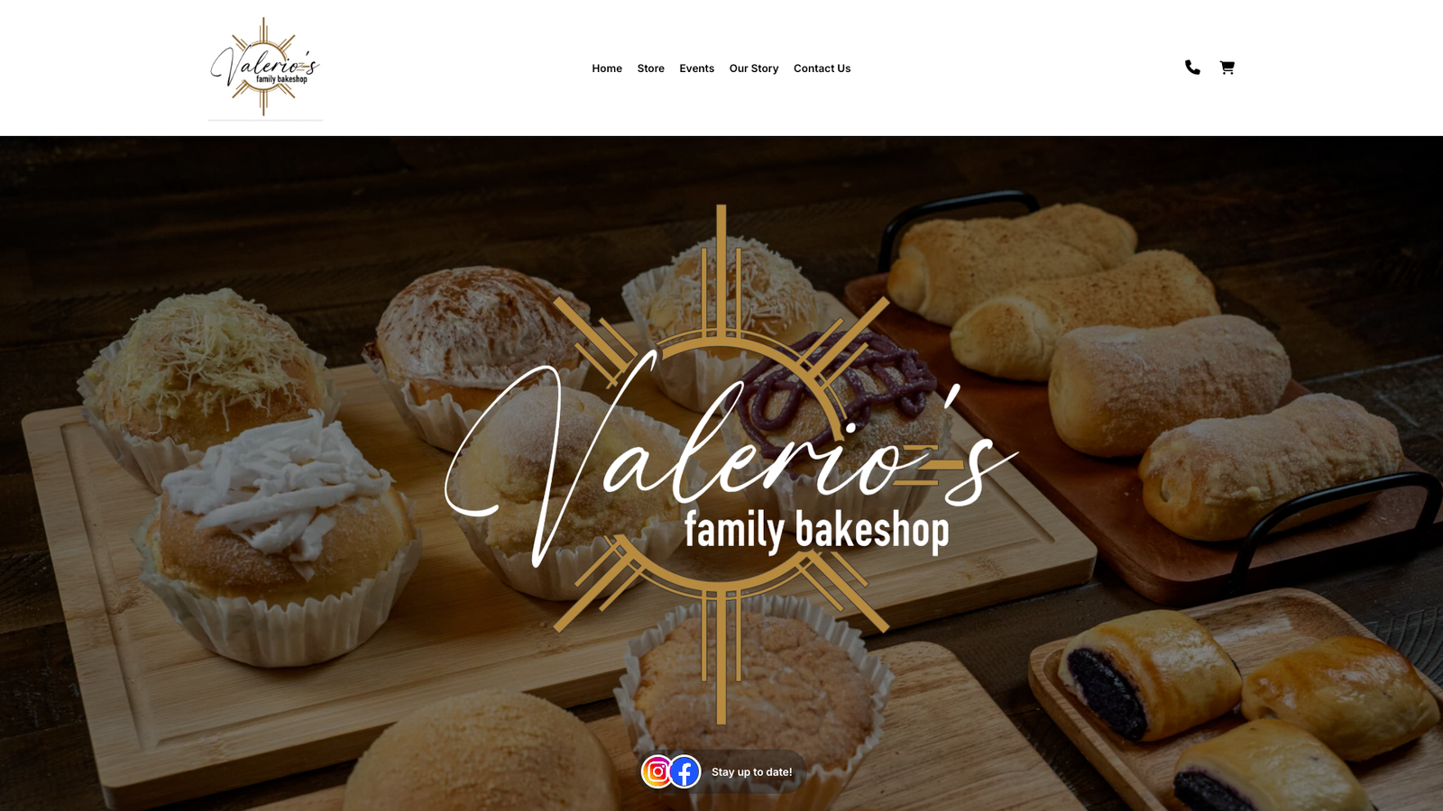 Valerio’s Family Bakeshop Website